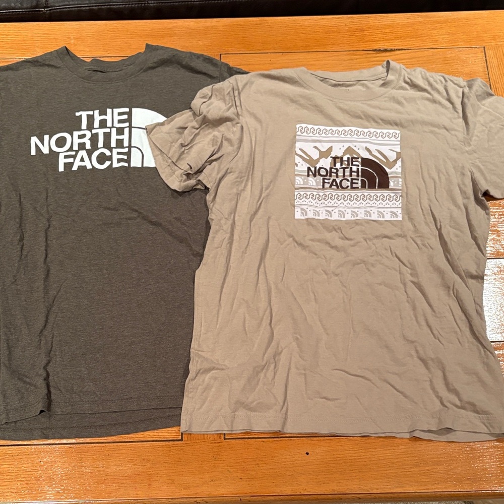 The North Face Gray and Tan Men's Shirts